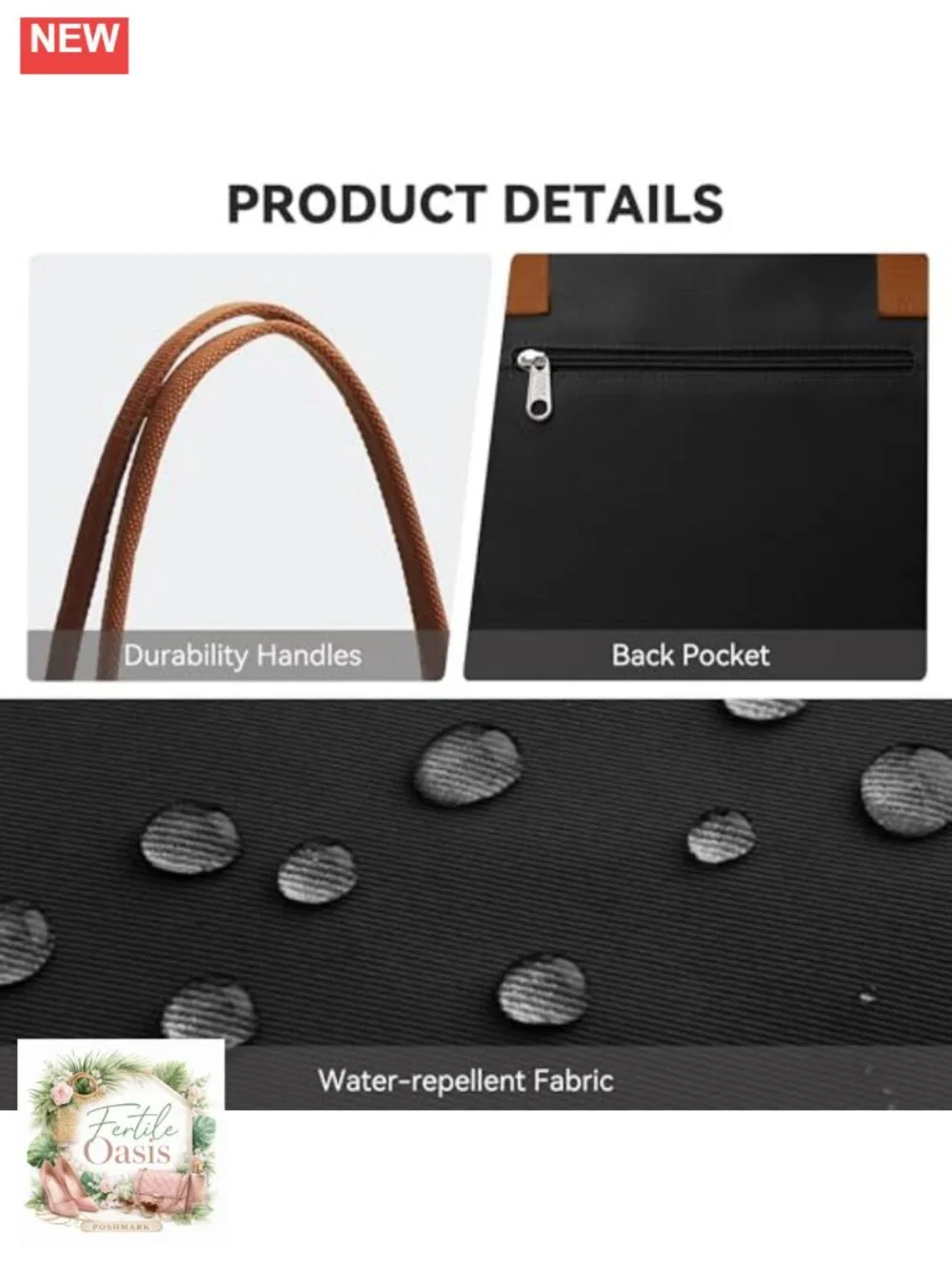 Nylon Tote Bag for Women, Large Capacity Shoulder Hobo Handbag with Zipper,